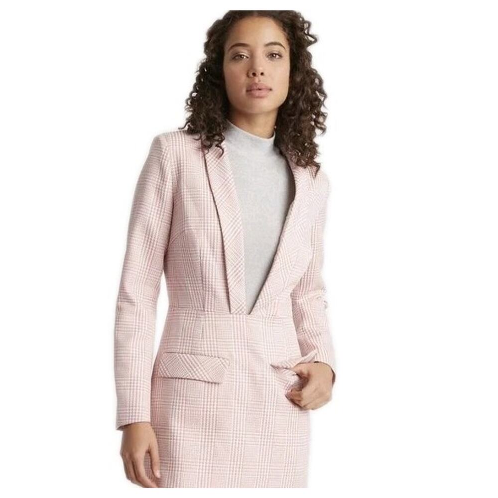 Choosy Plaid NWT“office siren” Tweed Dress pink size 10